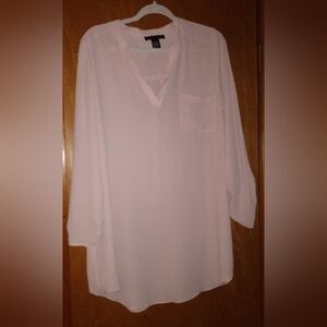 New With Out Tags Joan Vass Light PINK Tunic Top. Lightweight. Womens Size XL.